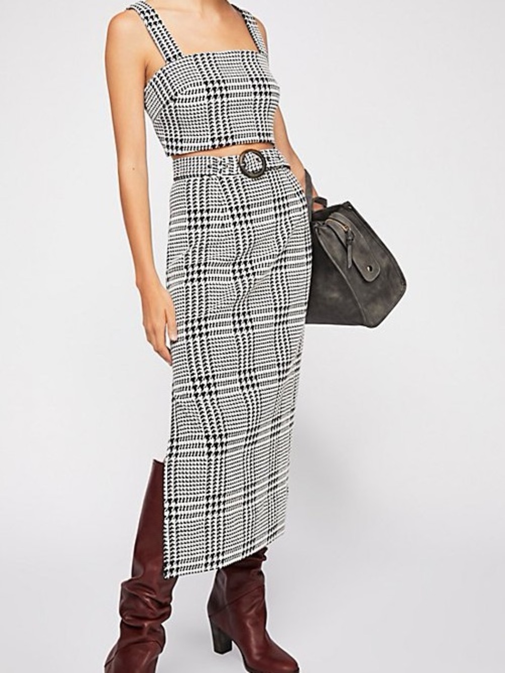 Free people houndstooth off duty skirt size 0